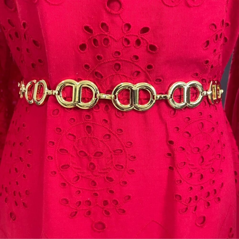 Vintage Style Gold Link Waist Chain Belt Statement Coquette Y2K Glam Royalcore